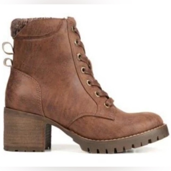 Carlos Santana Glinda Brown Lace-Up Chunky Sweater Ankle Boots 10 NIB - Picture 12 of 12
